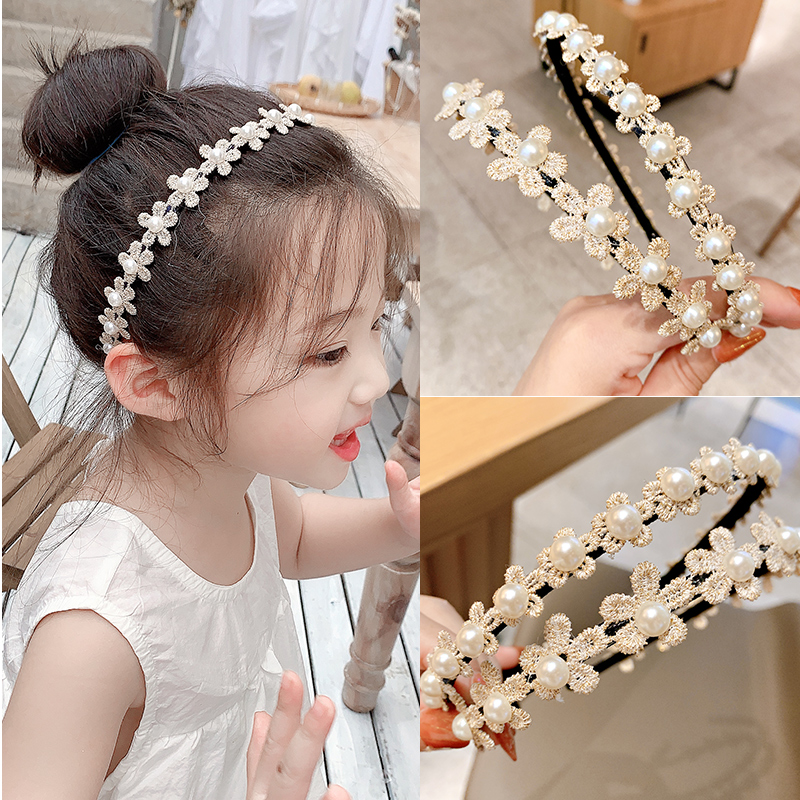 儿童发卡发箍女童可爱小花防滑带齿头箍小女孩韩国公主碎发头饰